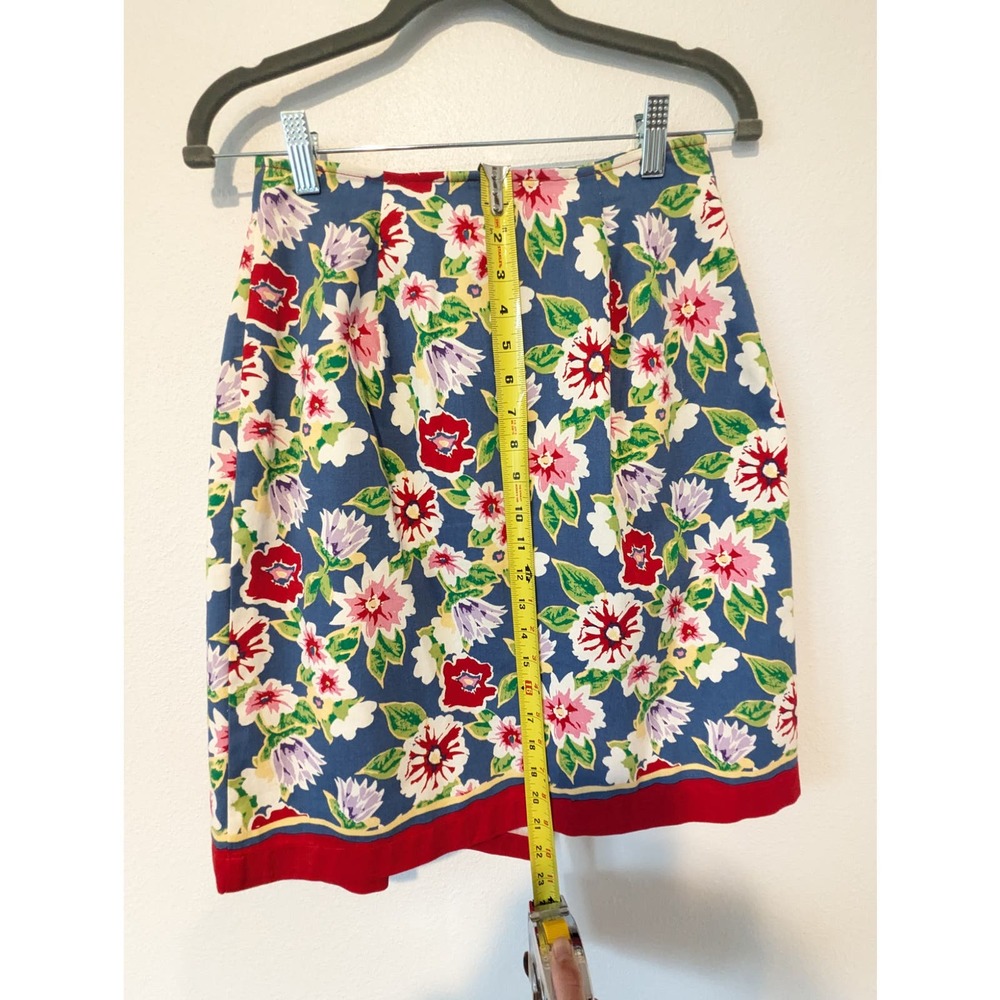 Vintage Talbots Floral Summer Wrap Skirt A Line - Picture 8 of 8
